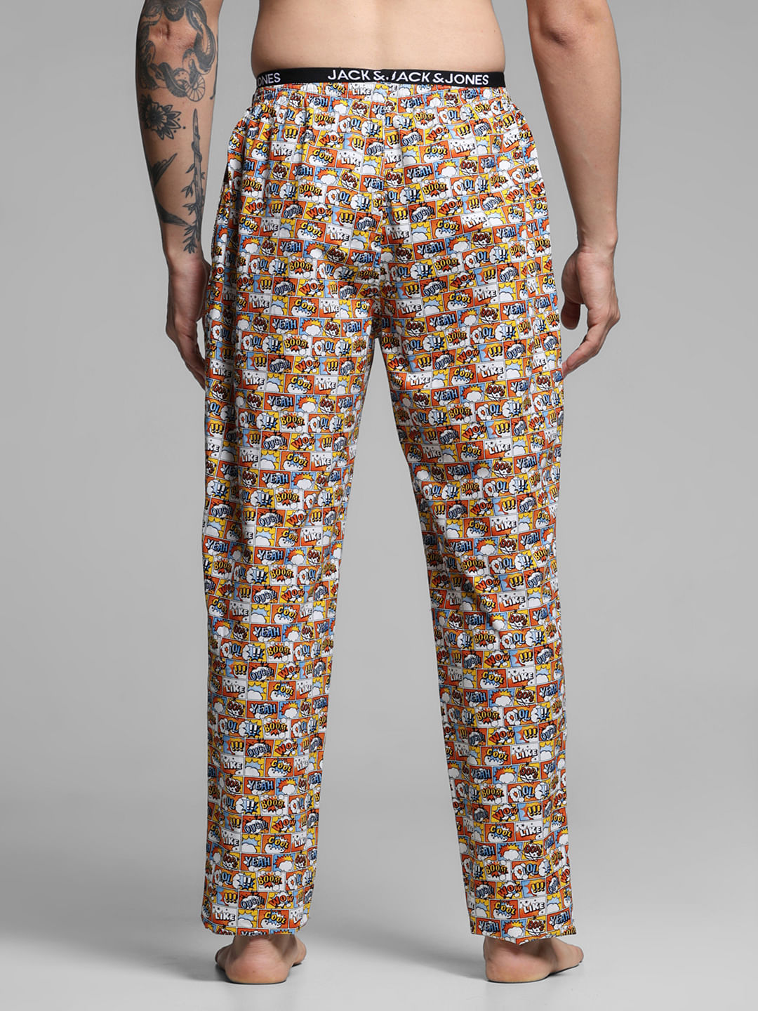 Yellow Comic Strip Print Pyjamas