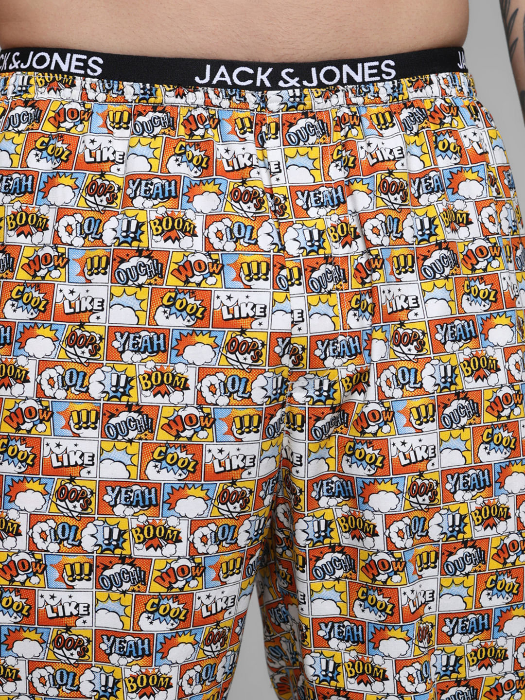 Yellow Comic Strip Print Pyjamas