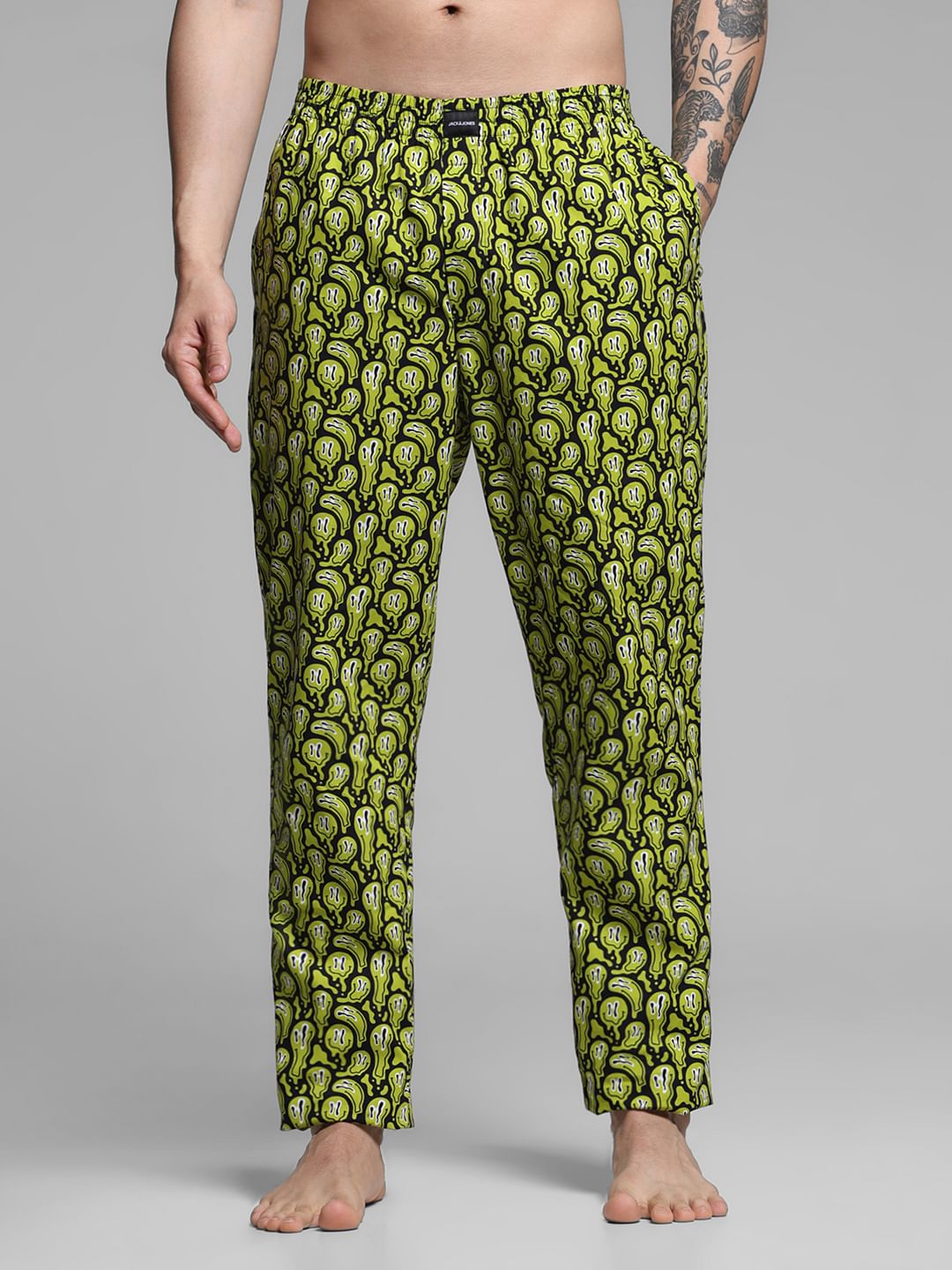 Black Printed Pyjamas