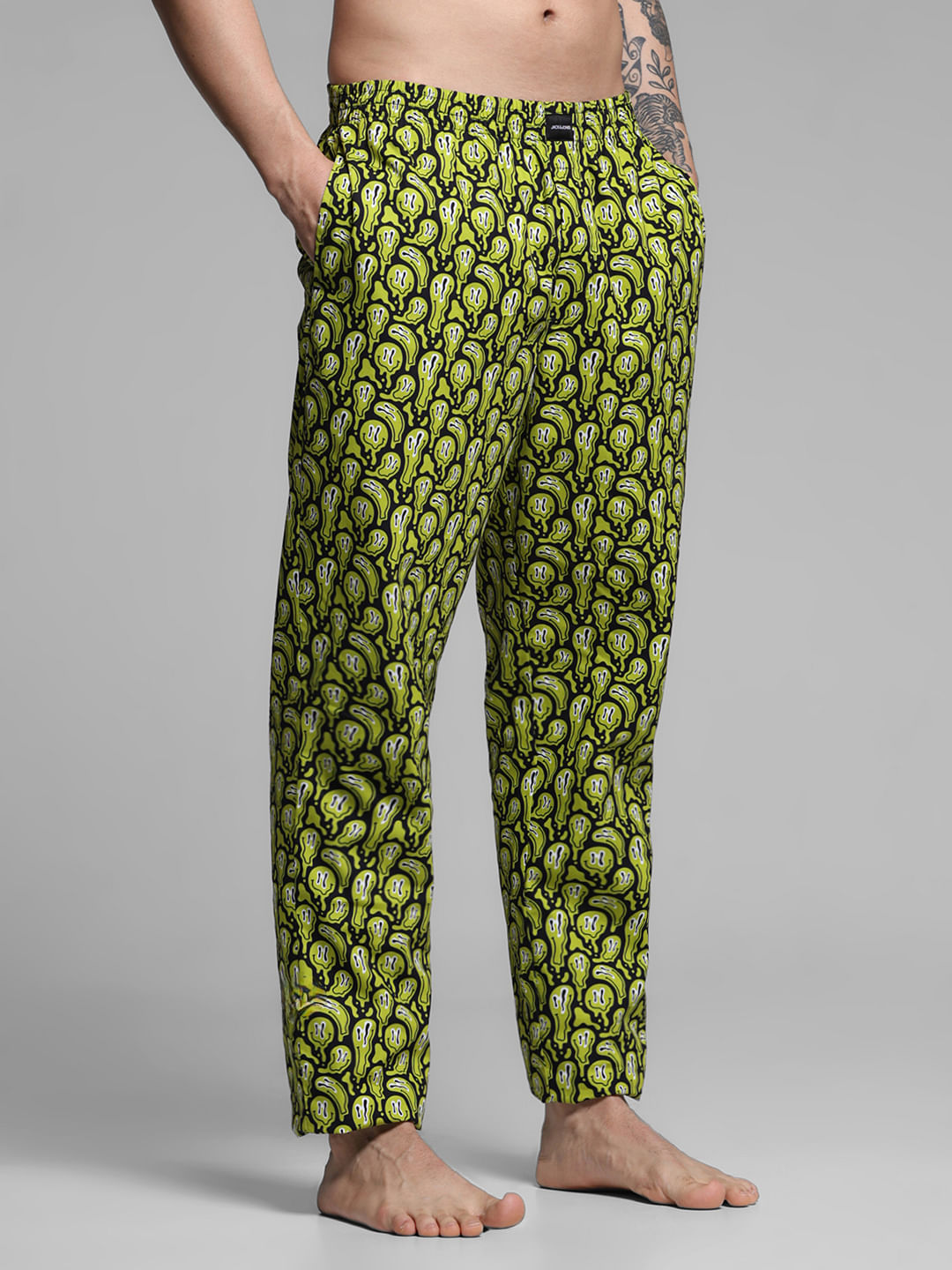 Black Printed Pyjamas