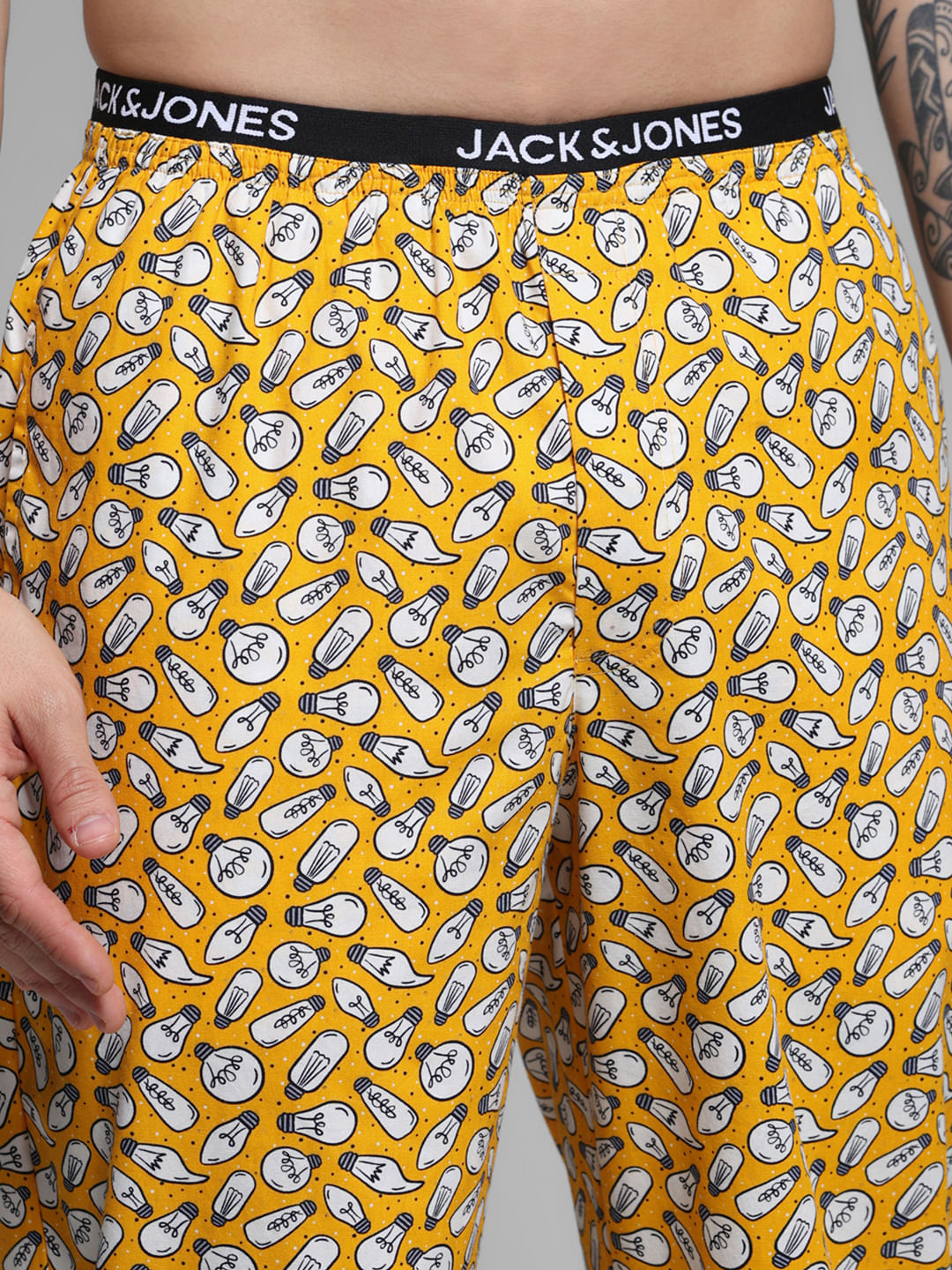 Yellow Light Blub Print Pyjamas