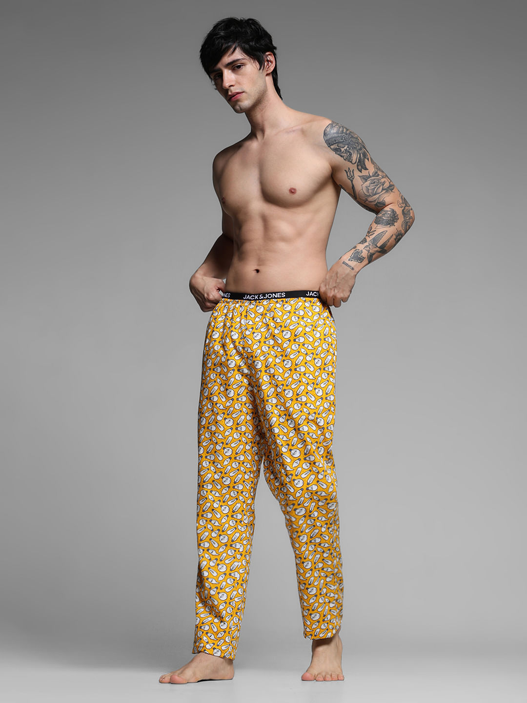 Yellow Light Blub Print Pyjamas