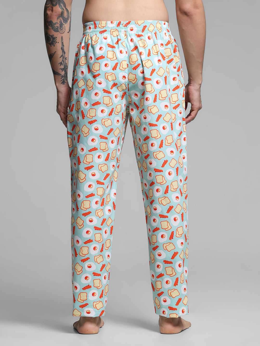 Blue Printed Cotton Pyjamas