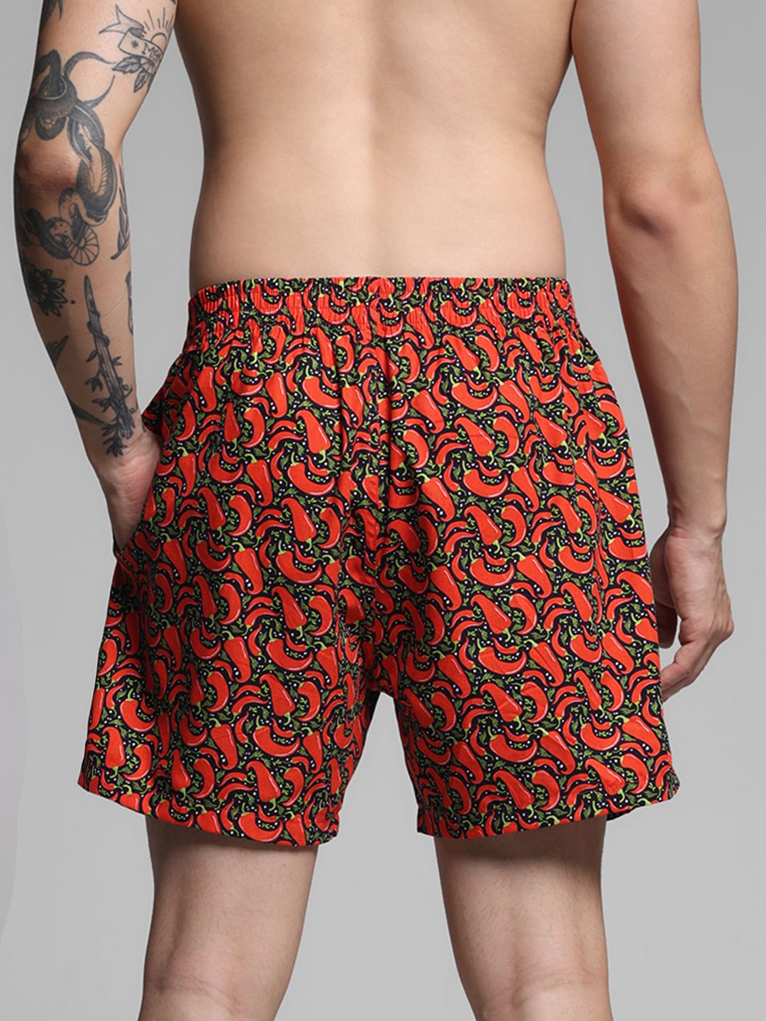 Black Printed Cotton Boxers