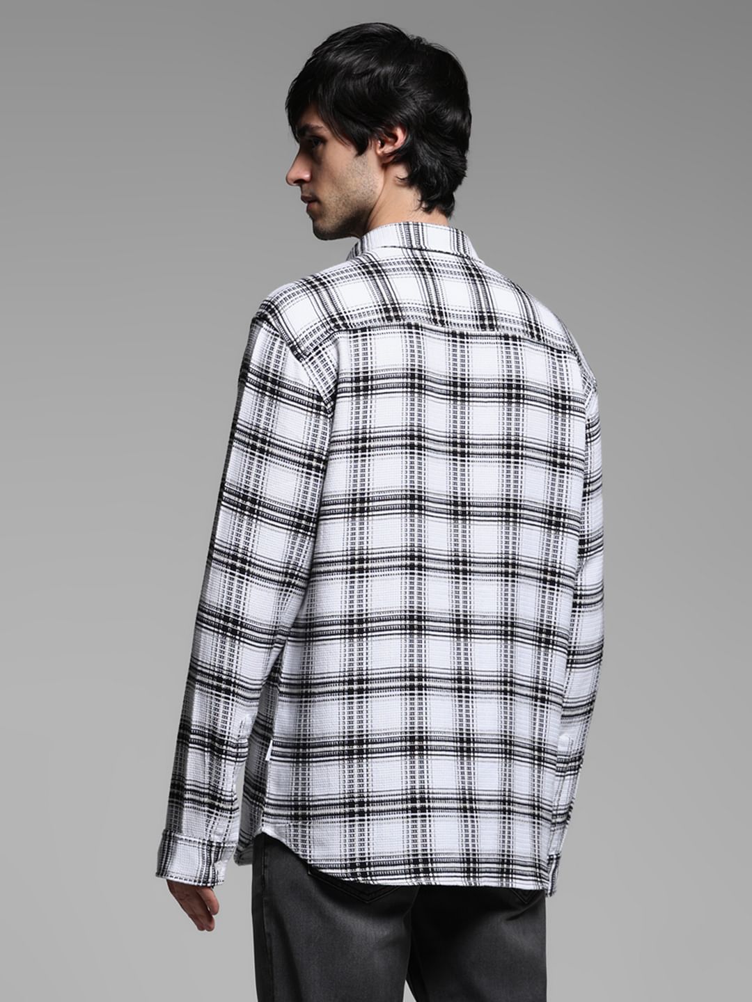 White Check Dobby Cotton Shirt
