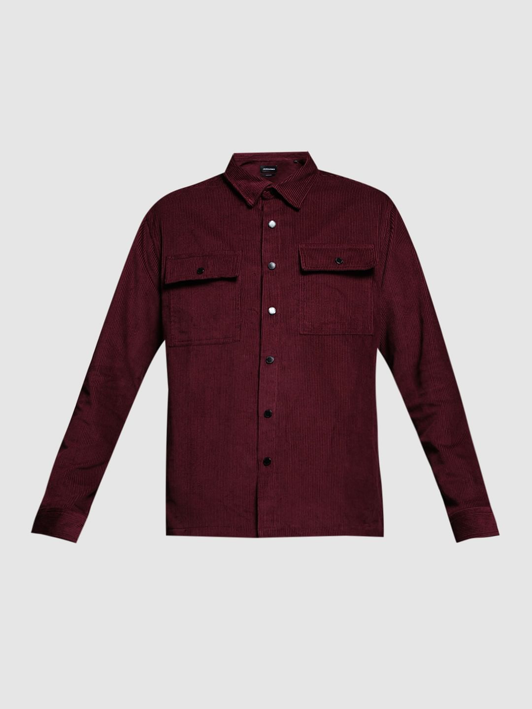 Maroon Oversized Corduroy Shirt