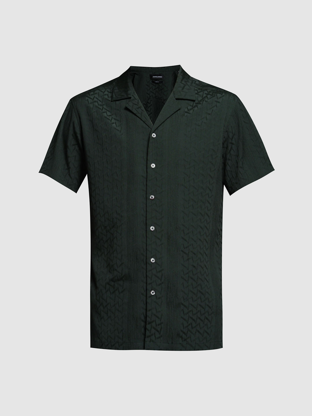 DARK GREEN SHORT SLEEVES SHIRT
