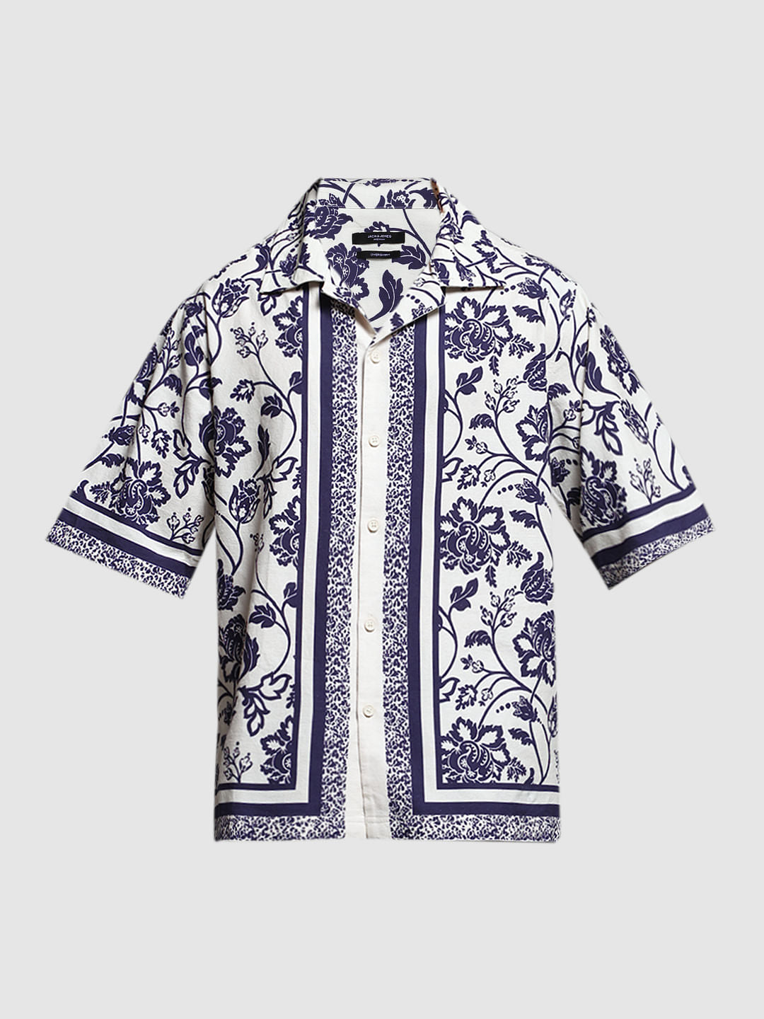 Blue Floral Oversized Shirt