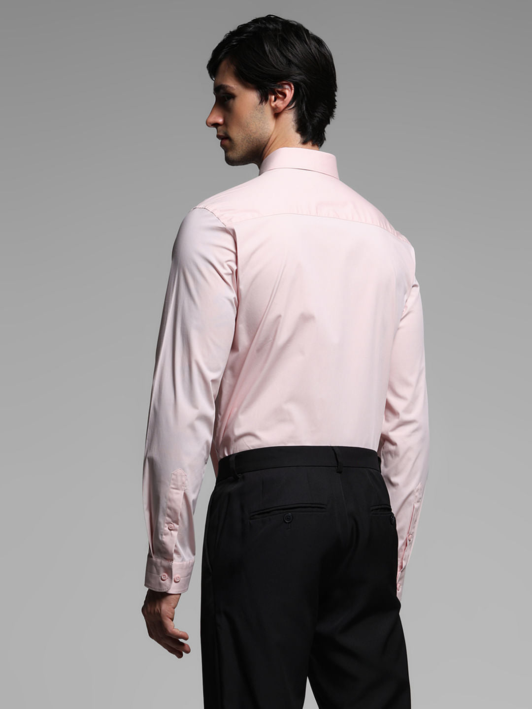 Pink Cotton Full Sleeves Shirt