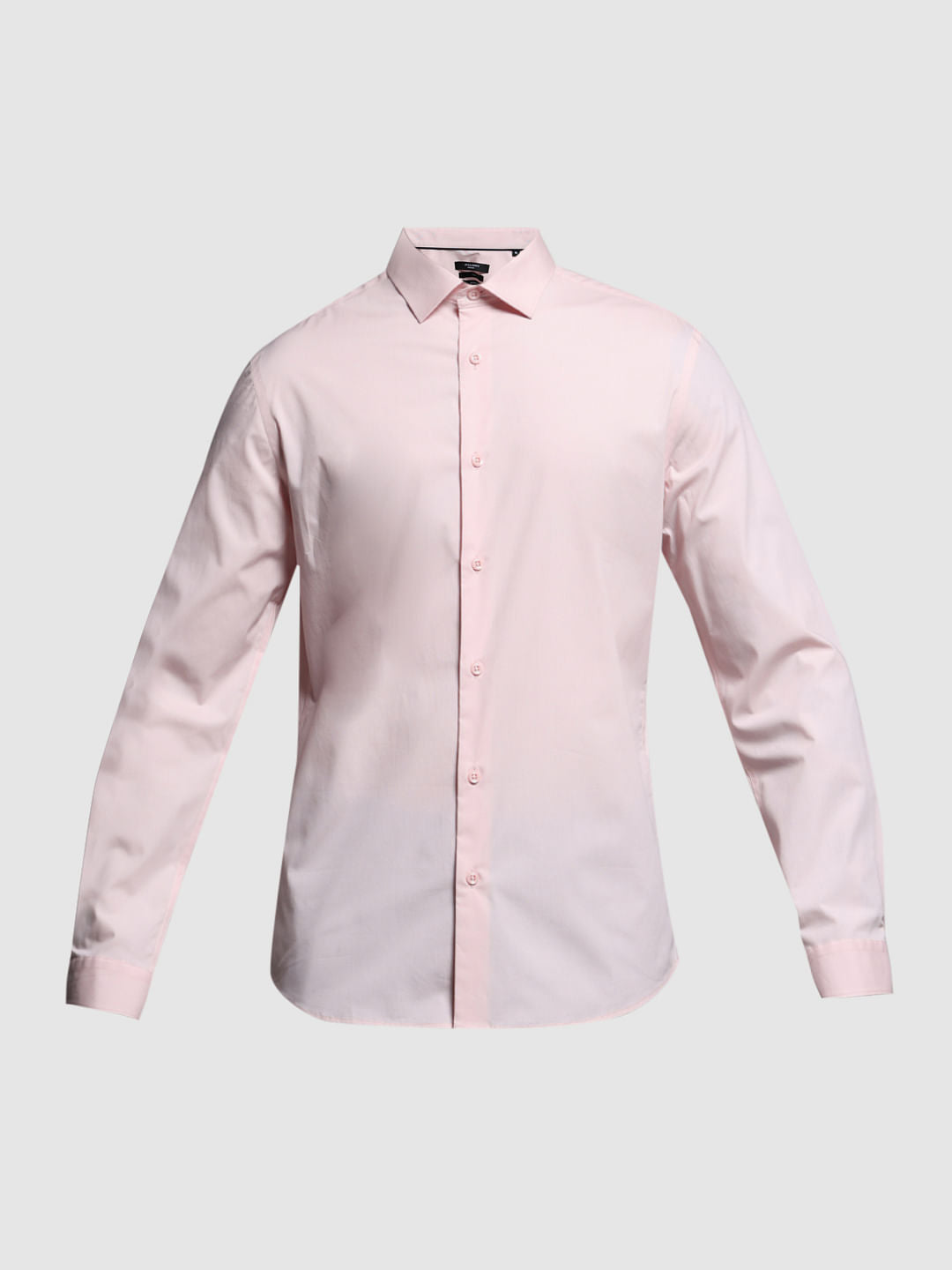 Pink Cotton Full Sleeves Shirt