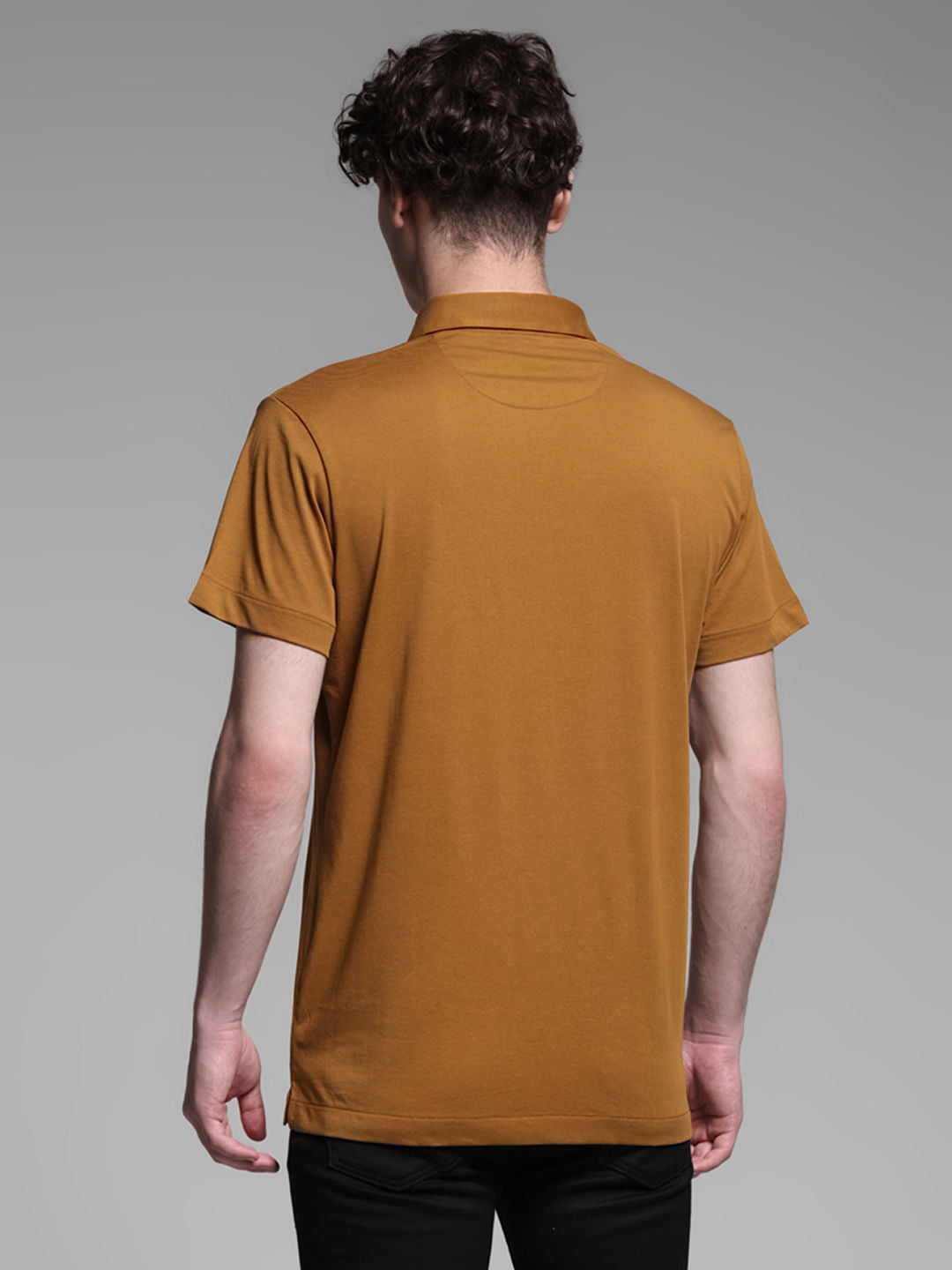 Brown Short Sleeves Shirt