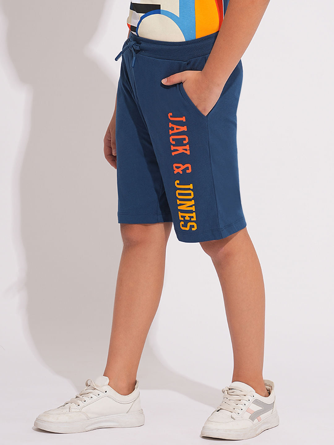 Boys Blue Printed Co-ord Set Shorts