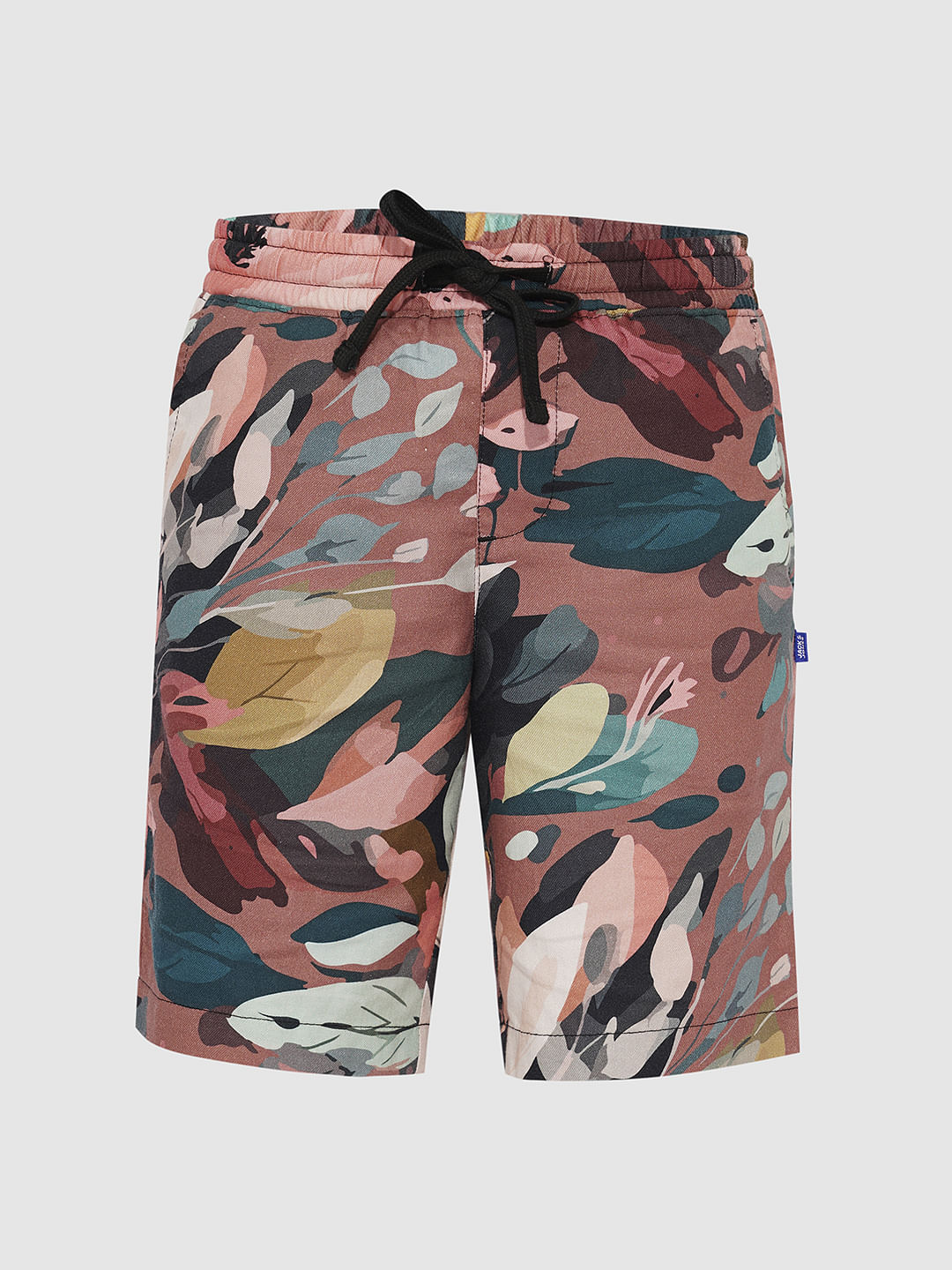 Boys Brown Printed Co-ord Set Shorts