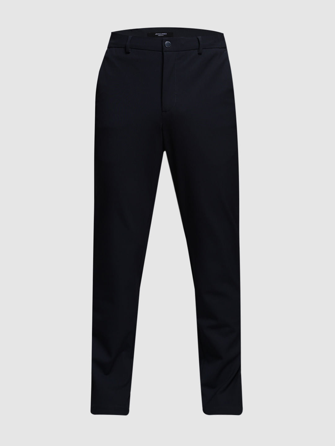 Navy Blue Low Rise Stretch Trousers