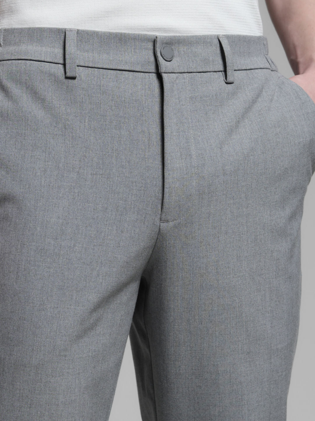 GREY SLIM FIT CHINOS