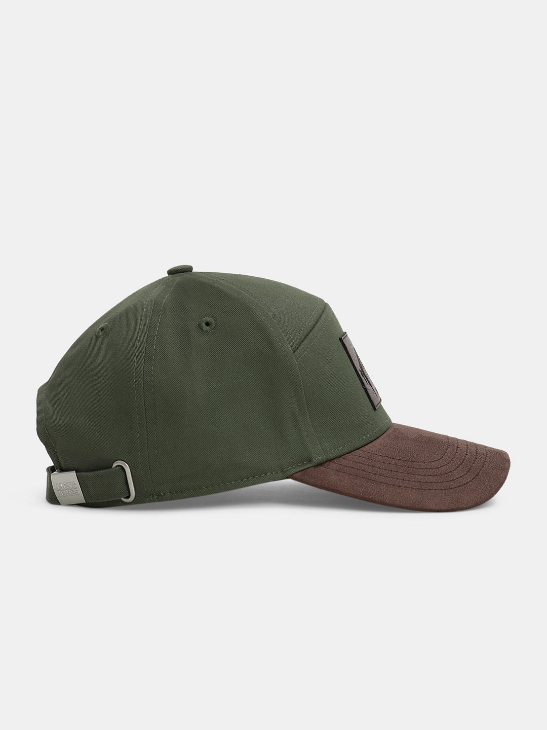 Green Colourblocked Cotton Cap