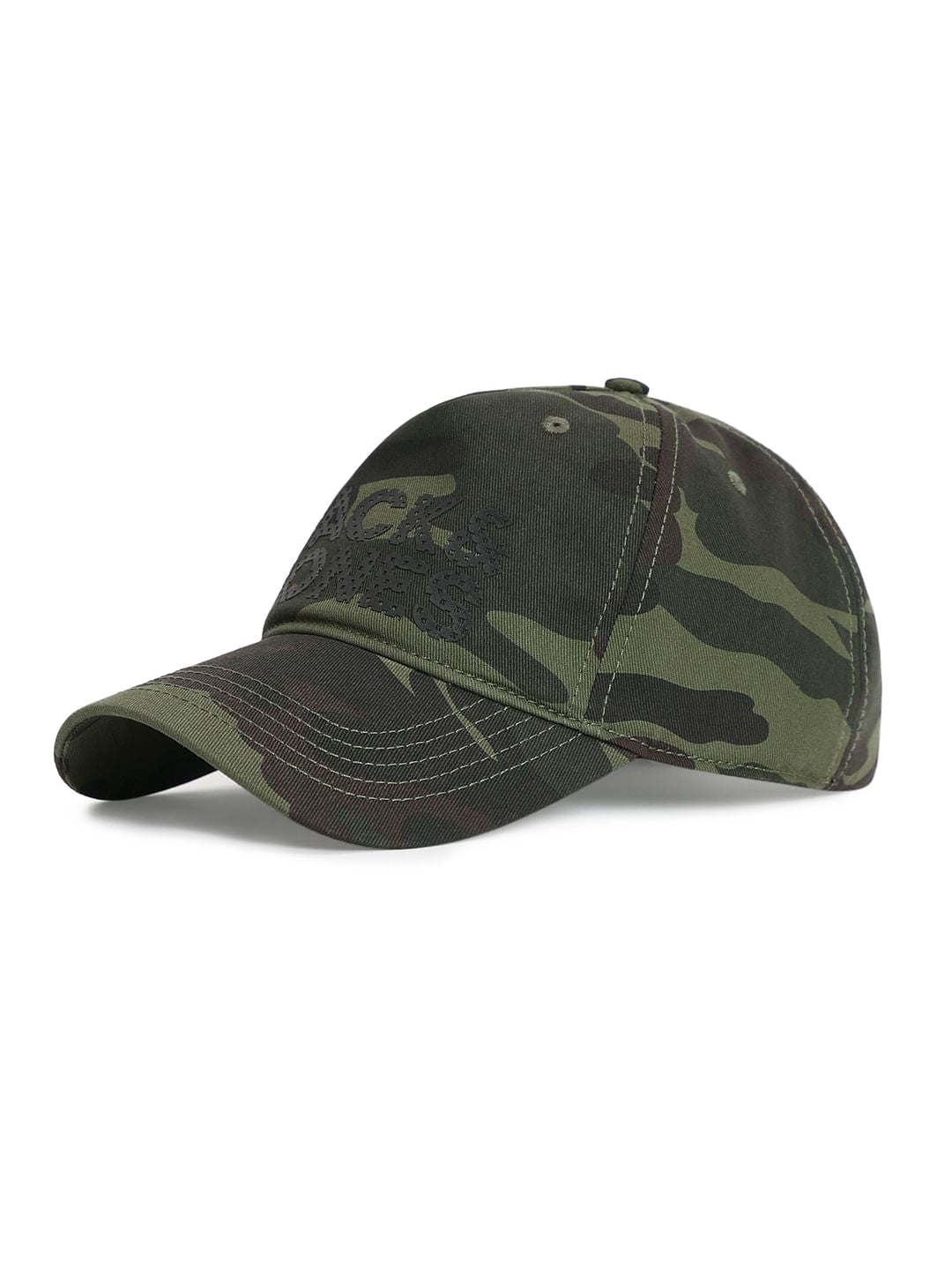 Olive Camo Print Baseball Cap