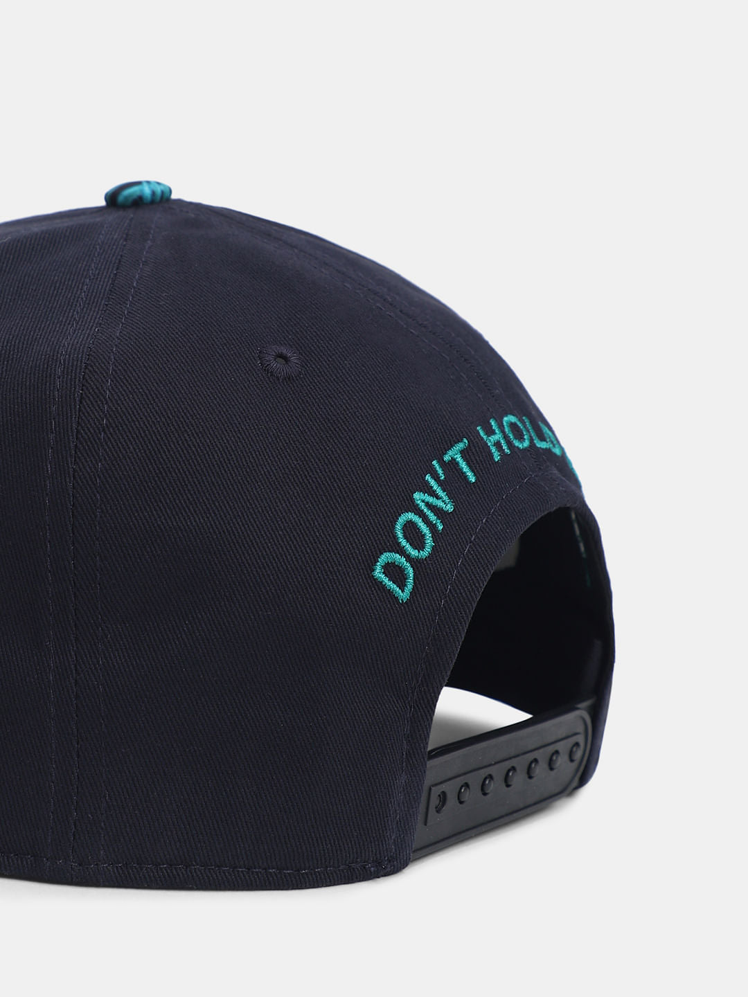 Navy Blue Tropical Print Cotton Cap