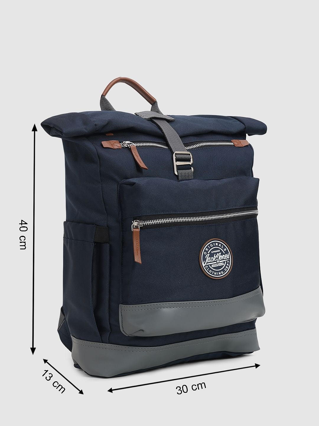 Navy Blue Roll Top Backpack