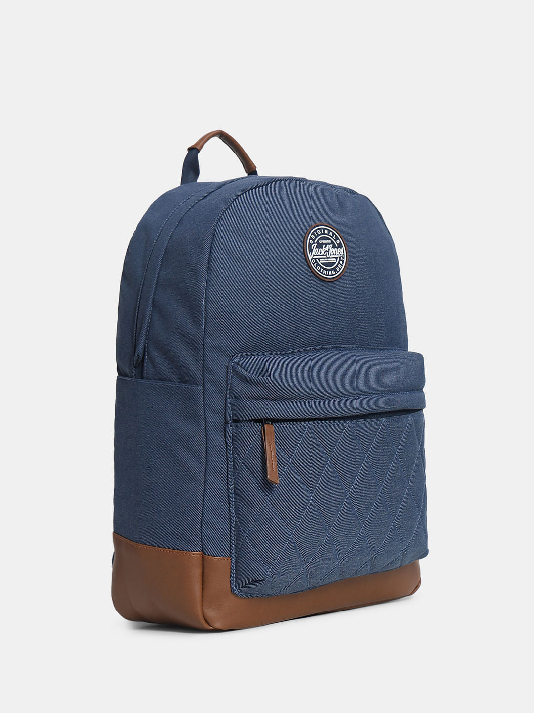 Blue Faded Denim Backpack