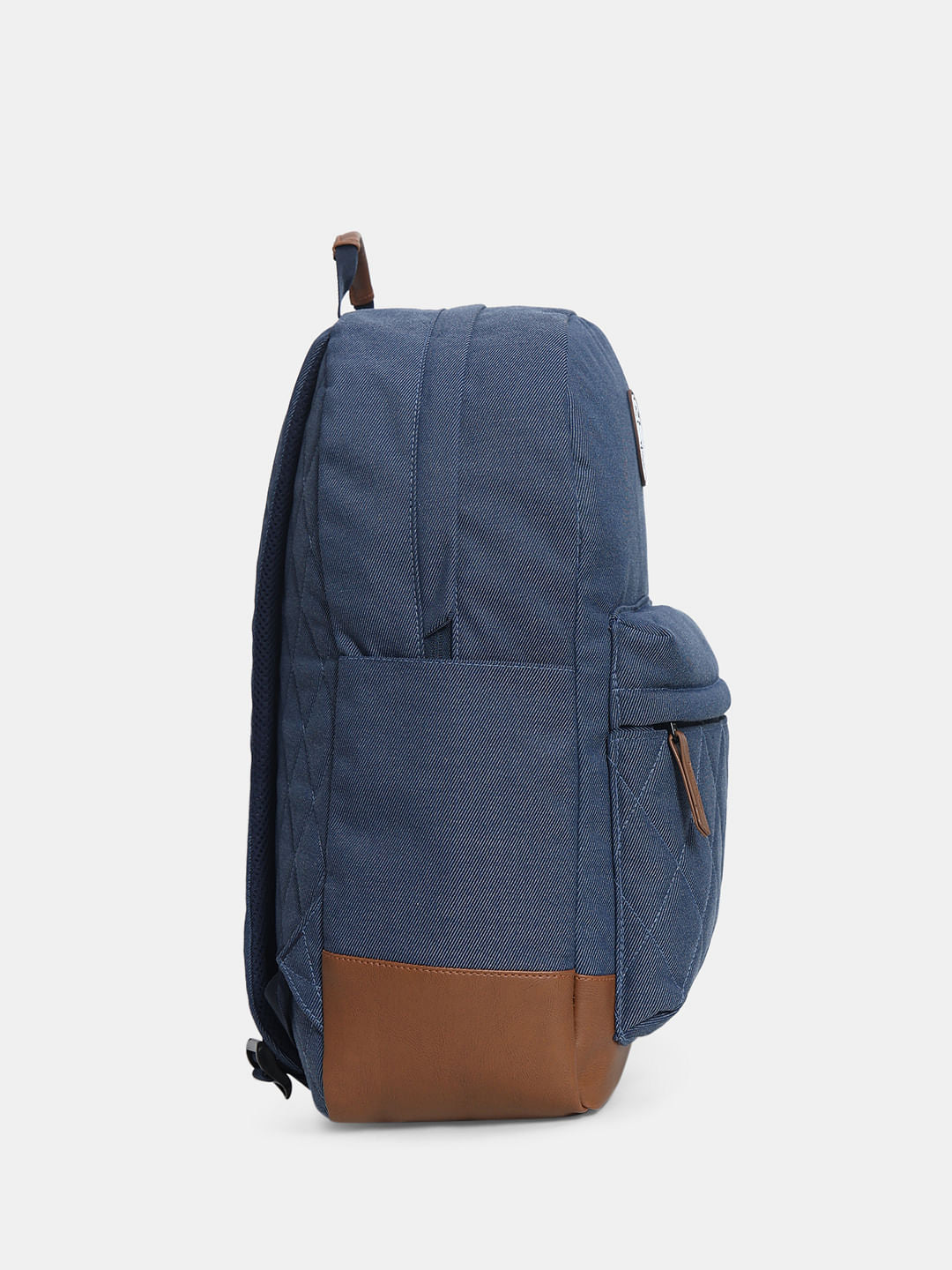 Blue Faded Denim Backpack