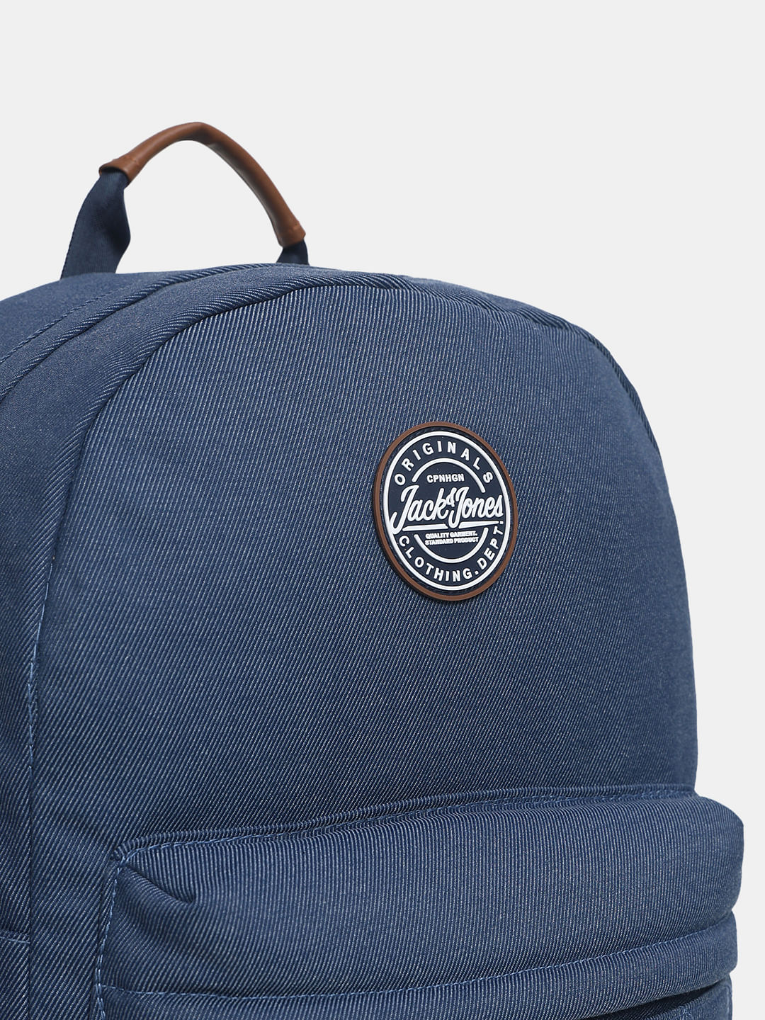 Blue Faded Denim Backpack