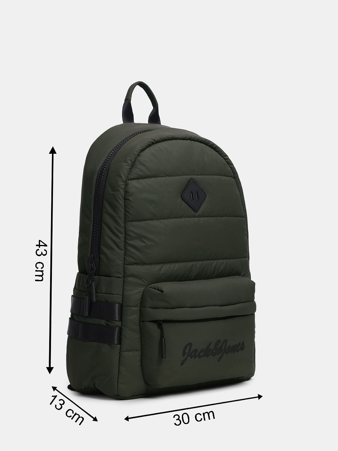 Olive Green Quilted Backpack