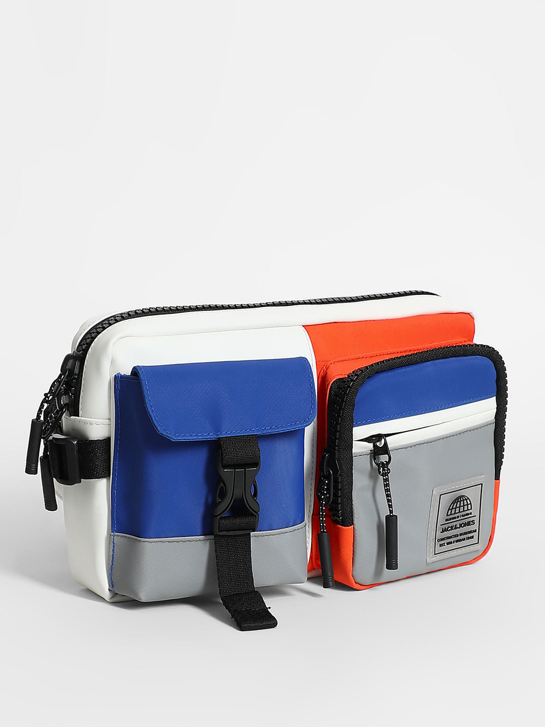 Blue Colourblocked Chestpack