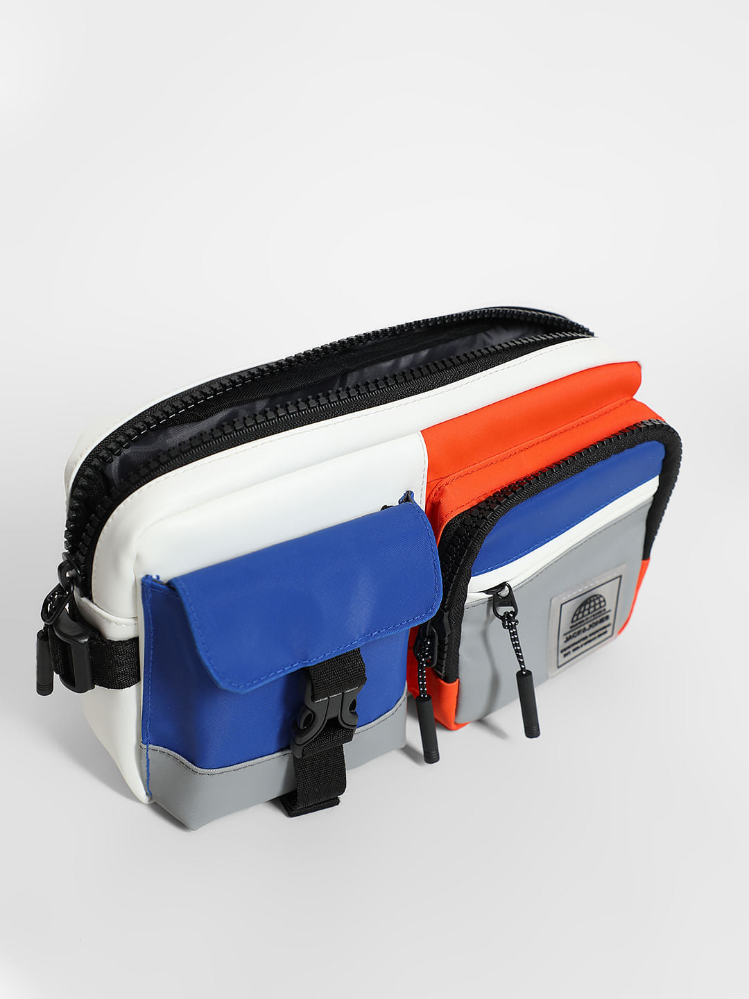 Blue Colourblocked Chestpack