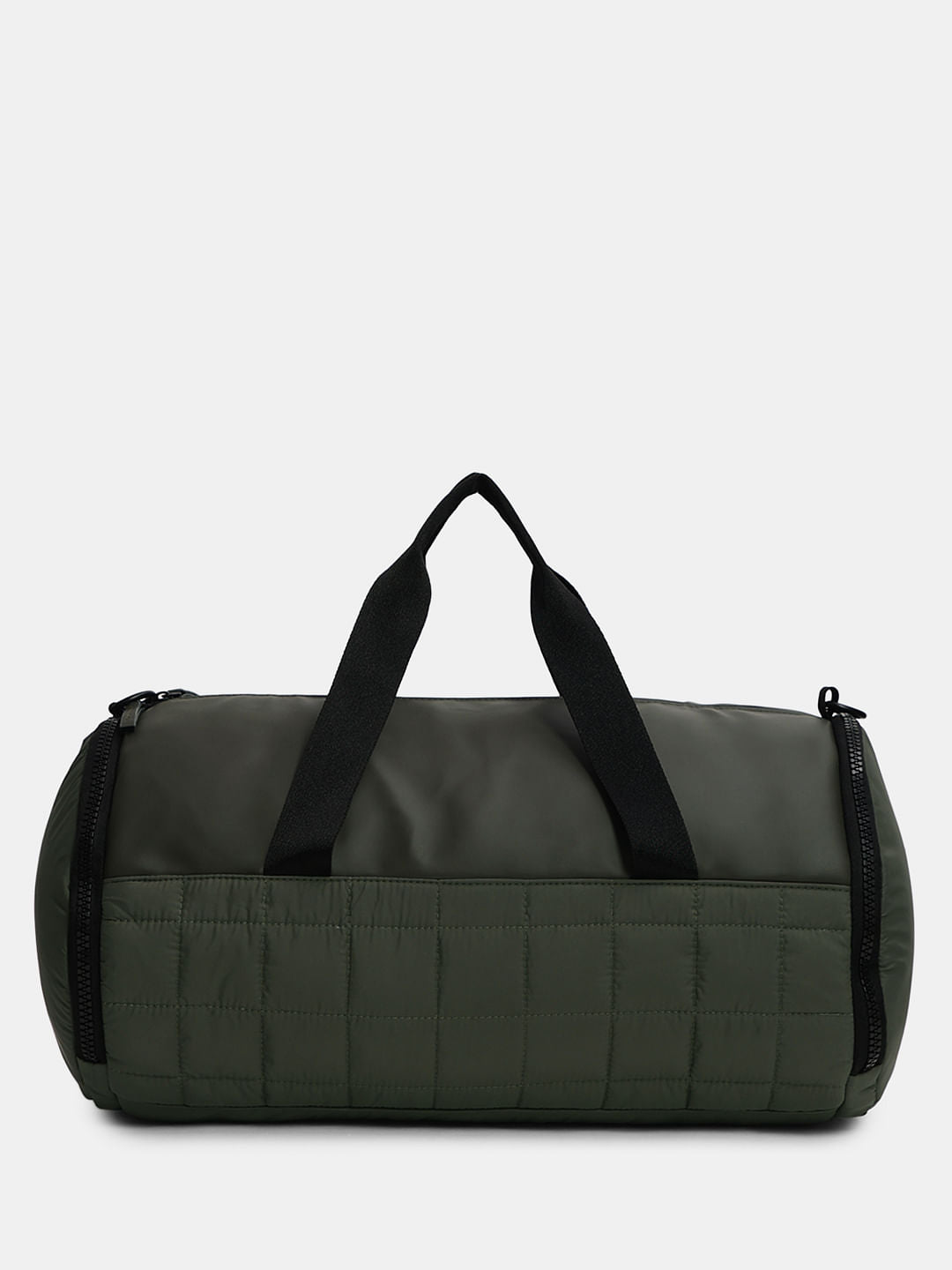 Olive Green Quilted Duffle Bag