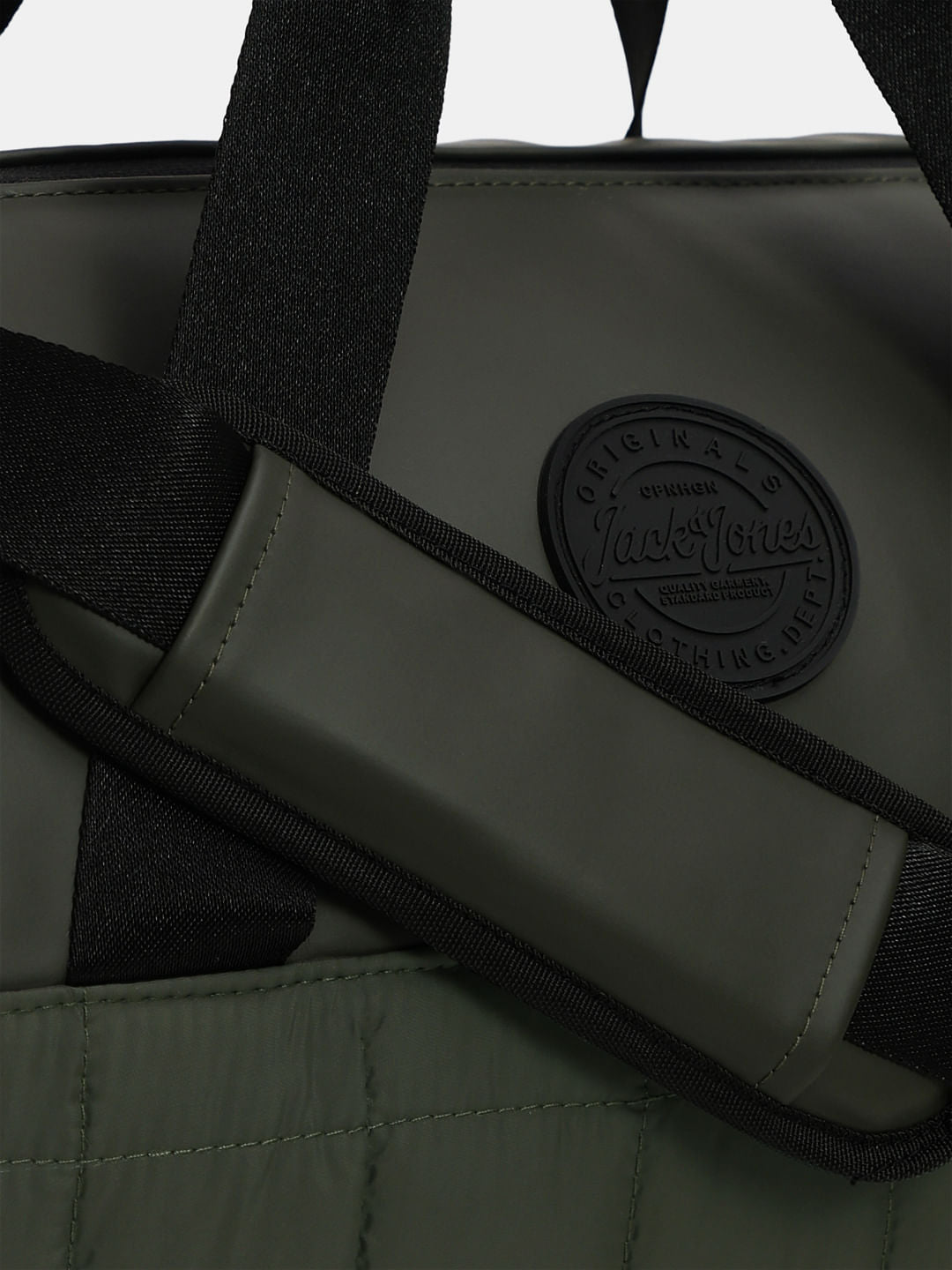 Olive Green Quilted Duffle Bag
