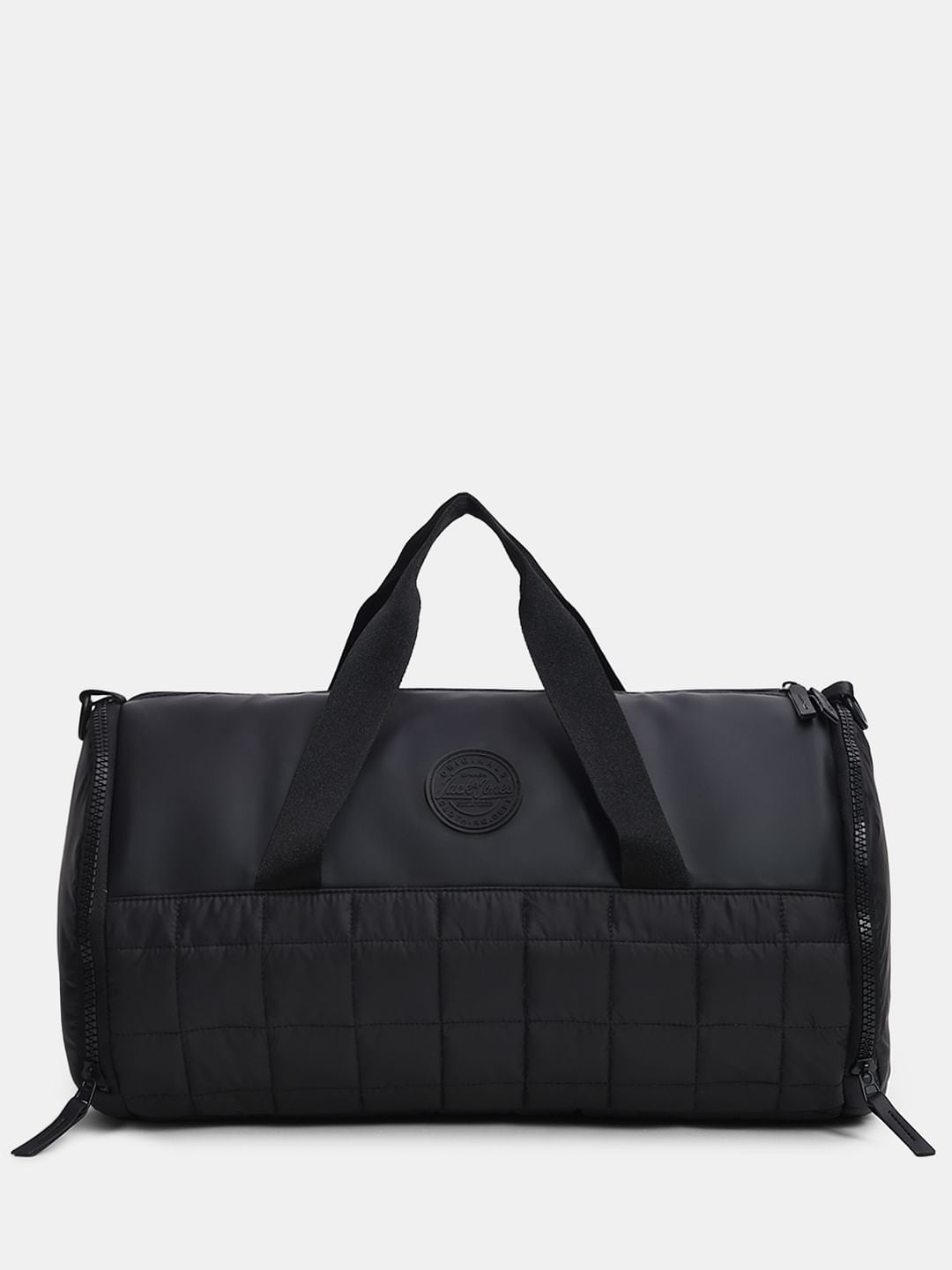 Black Quilted Duffle Bag - Main Image