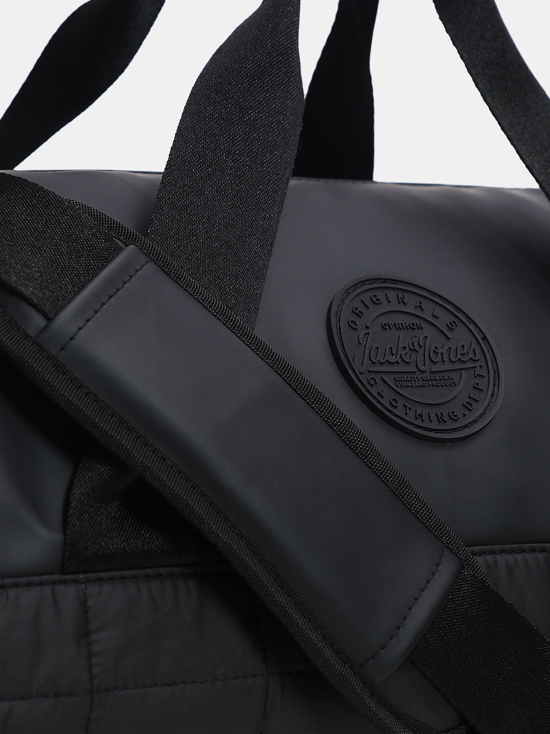 Black Quilted Duffle Bag