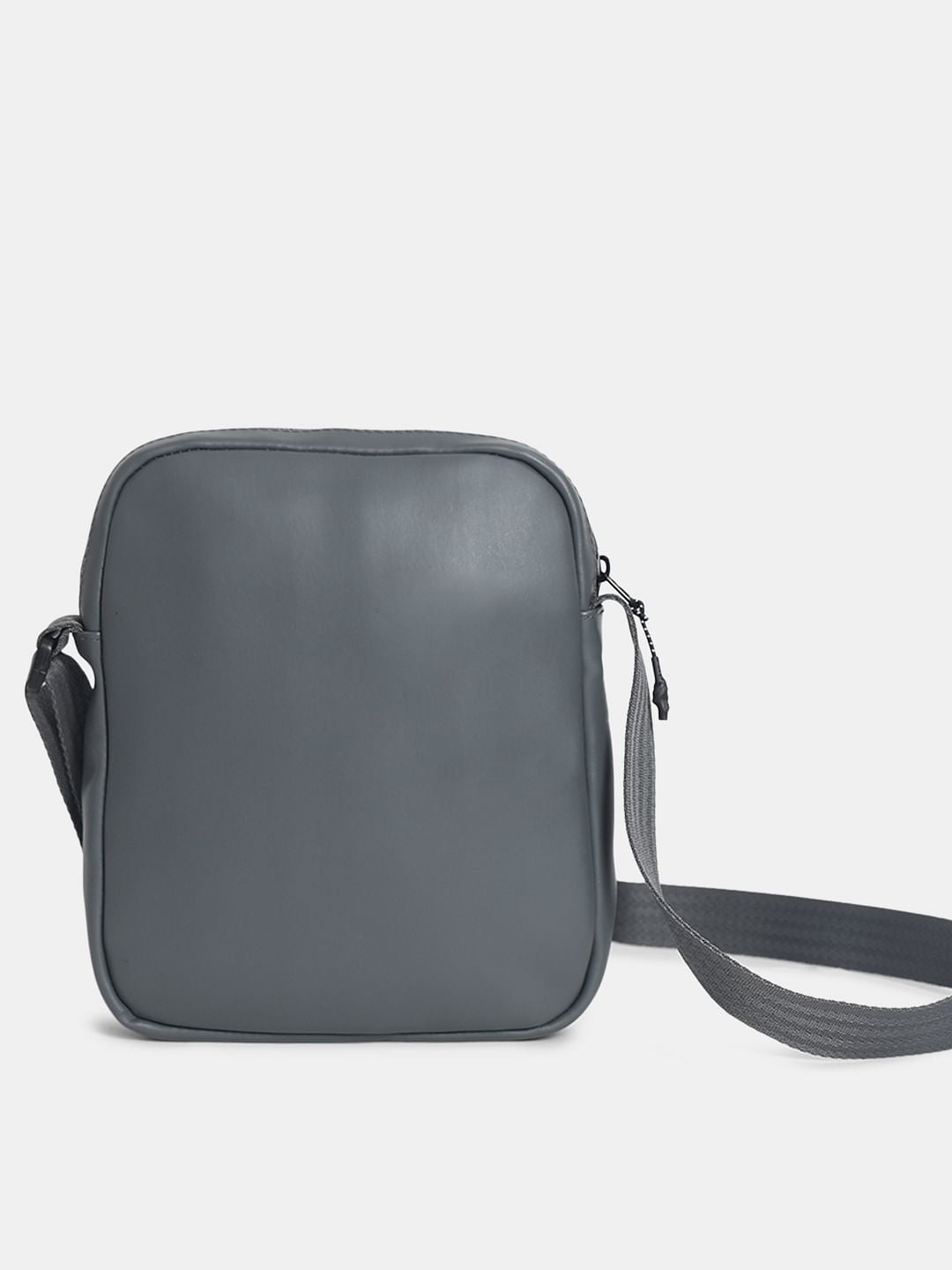 Grey Logo Print Sling Bag