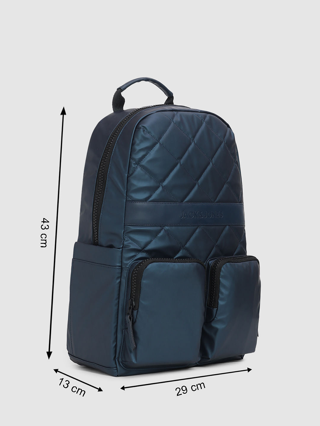 Navy Blue Premium Quilted Backpack