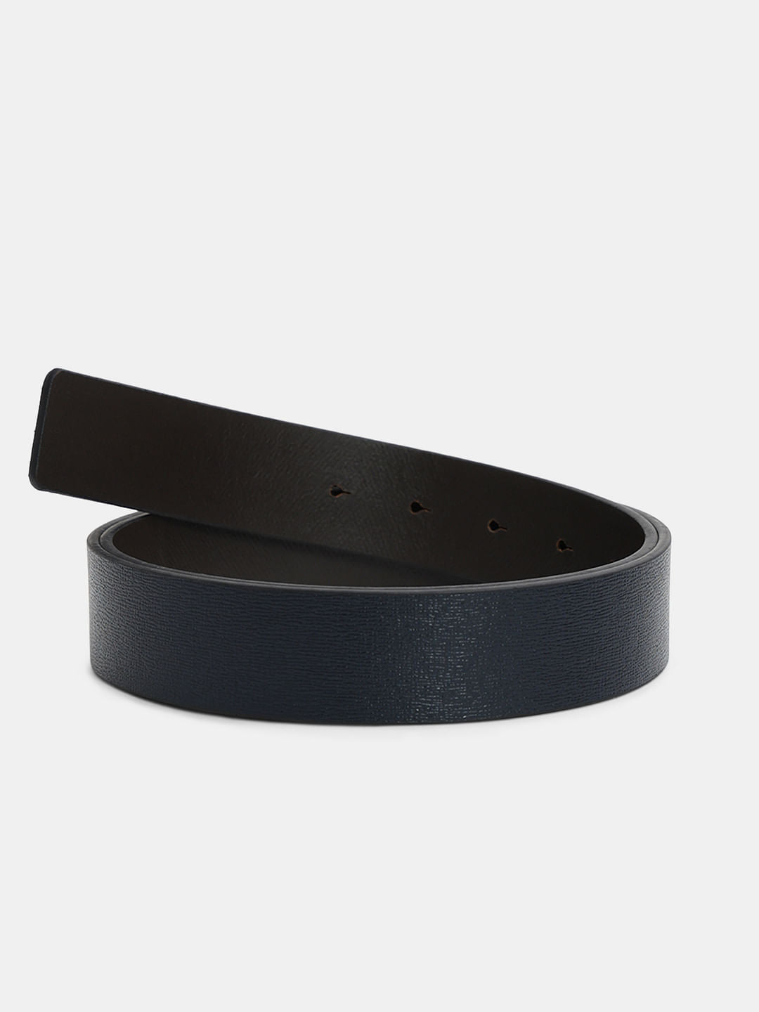 Navy Blue Reversible Leather Belt