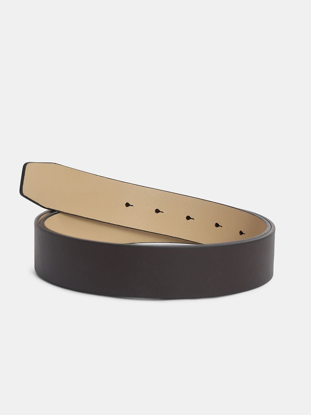 Beige Premium Reversible Leather Belt