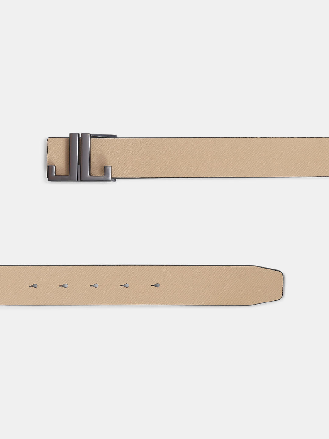 Beige Premium Reversible Leather Belt