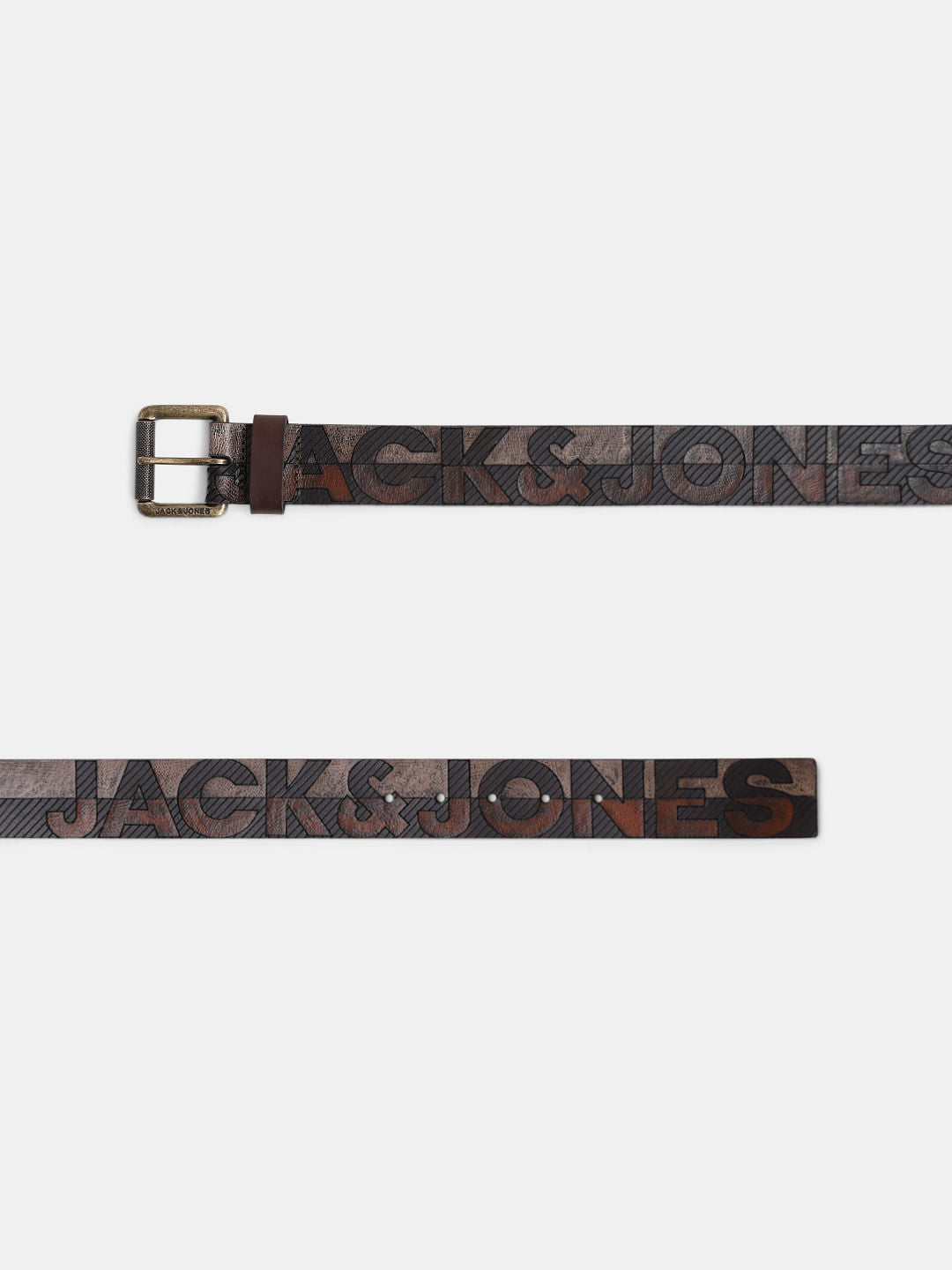 Brown Printed Leather Belt