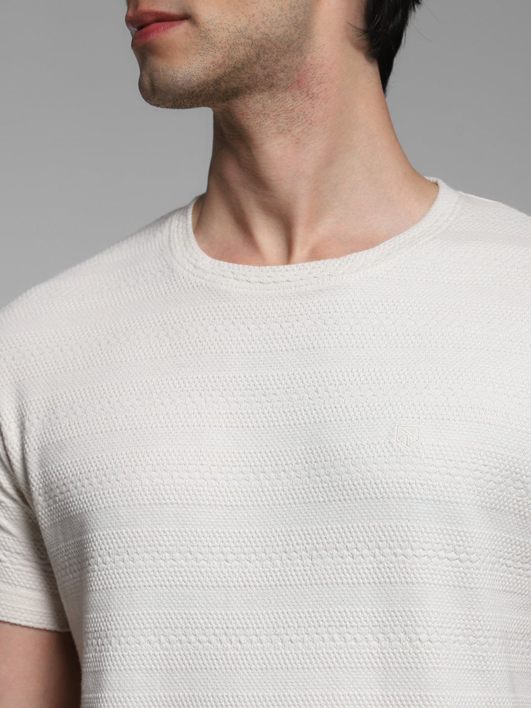 Jacquard Crew Neck T-Shirt
