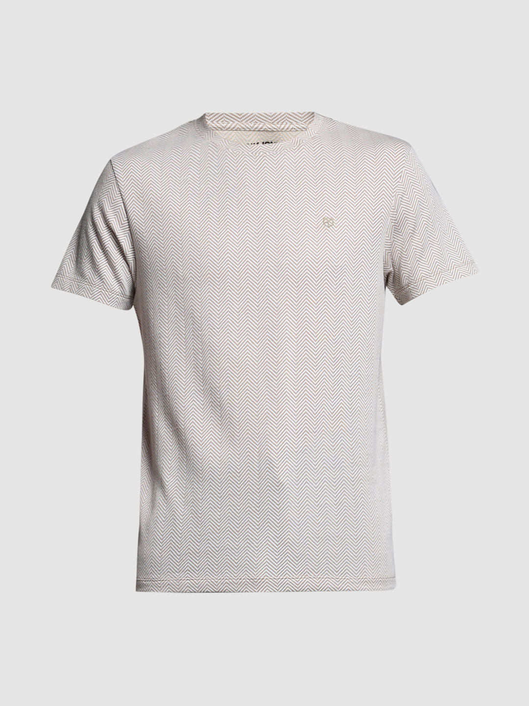 BEIGE PRINTED T-SHIRT