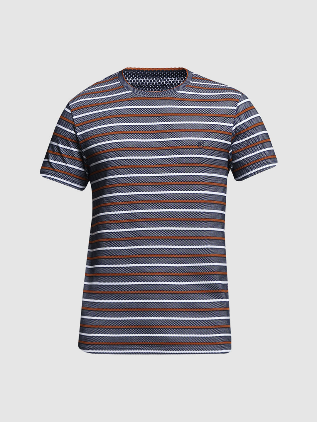 DARK BLUE STRIP T-SHIRT