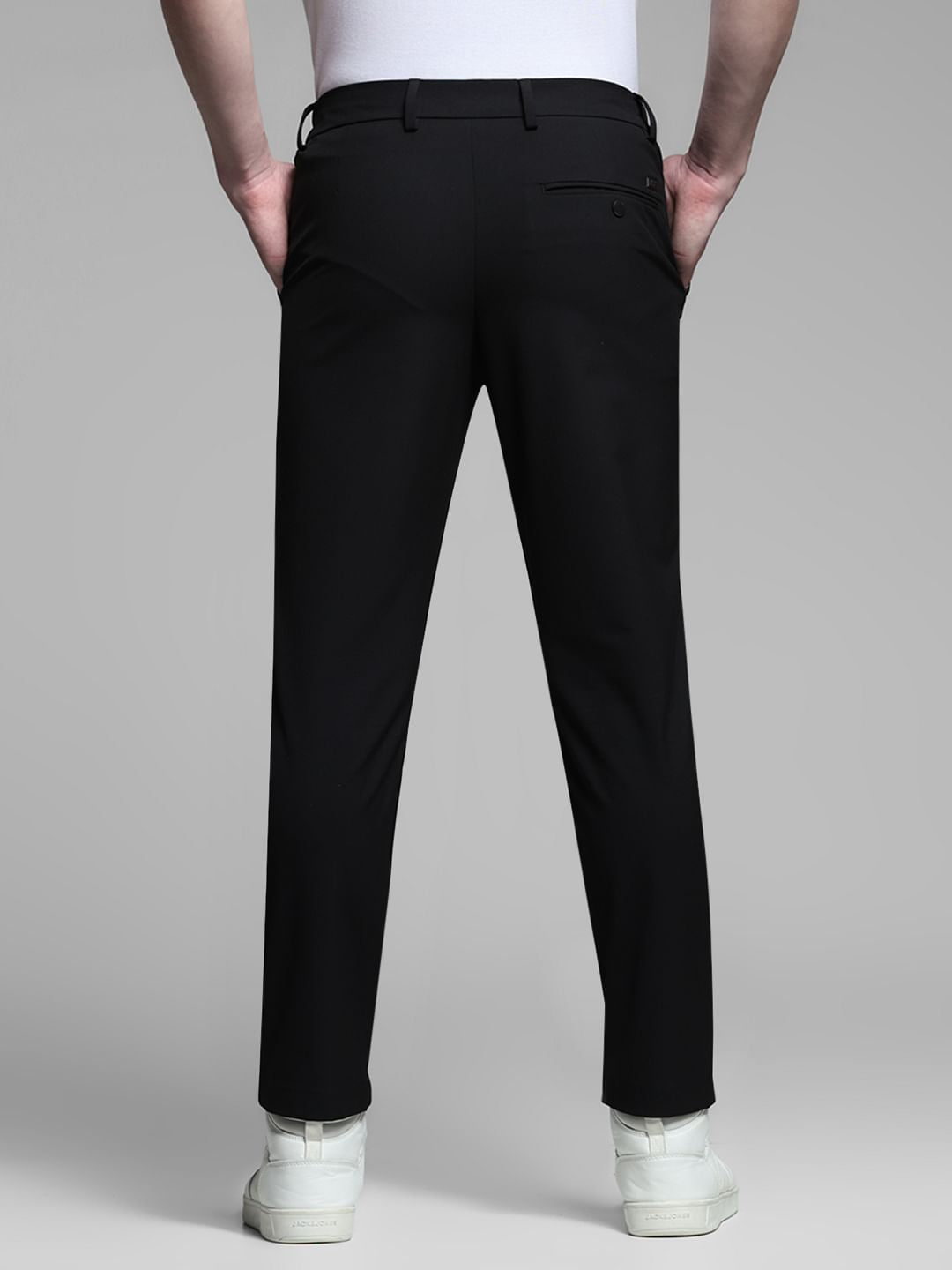Black Low Rise Stretch Trousers