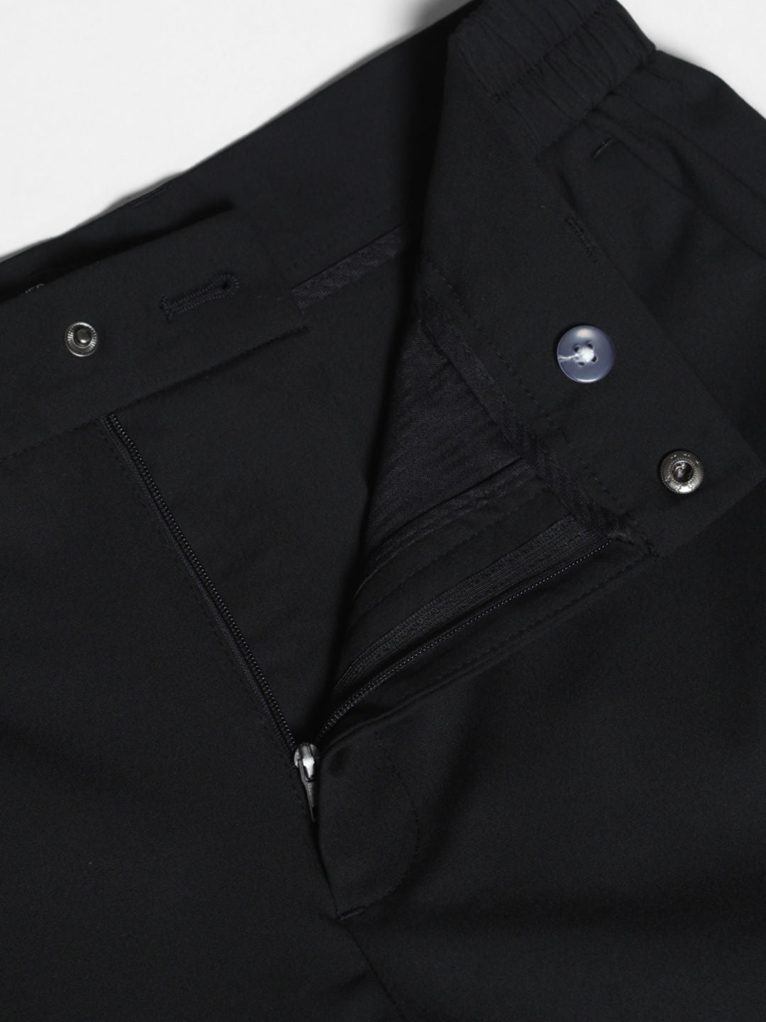 Black Low Rise Stretch Trousers