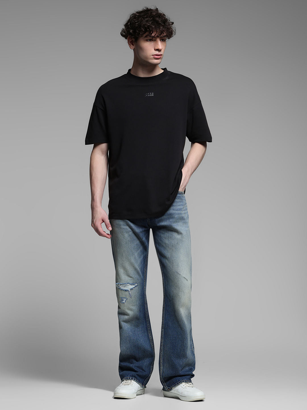 Blue High Rise Cliff Bootcut Jeans