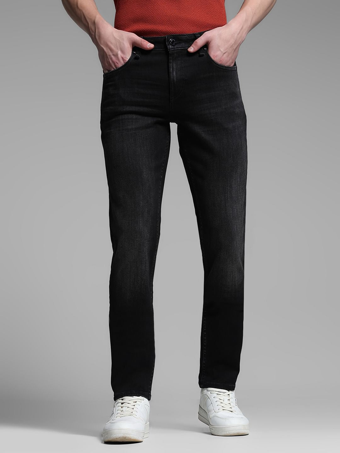 Black Low Rise Glenn Slim Fit Jeans