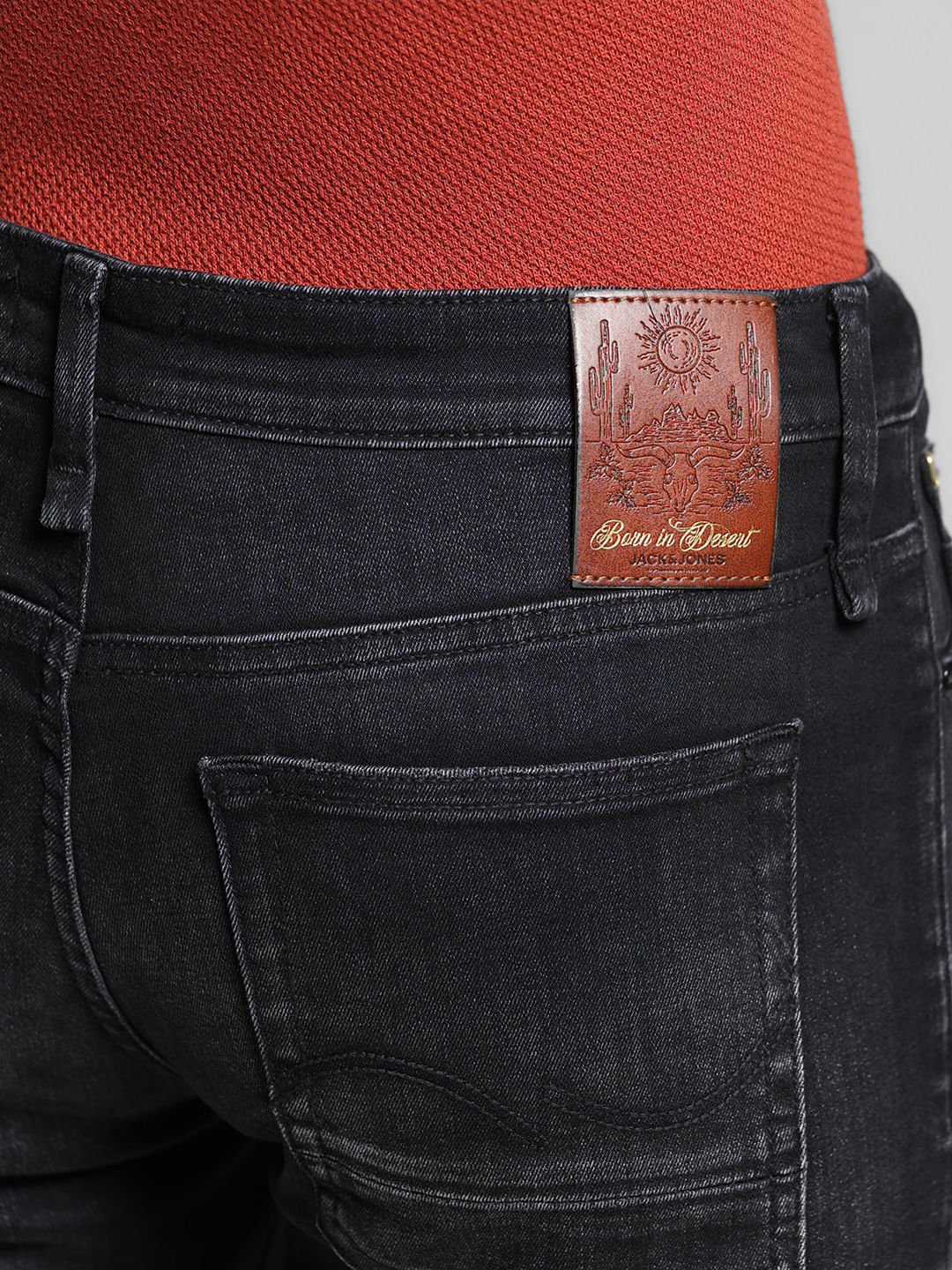 Black Low Rise Glenn Slim Fit Jeans