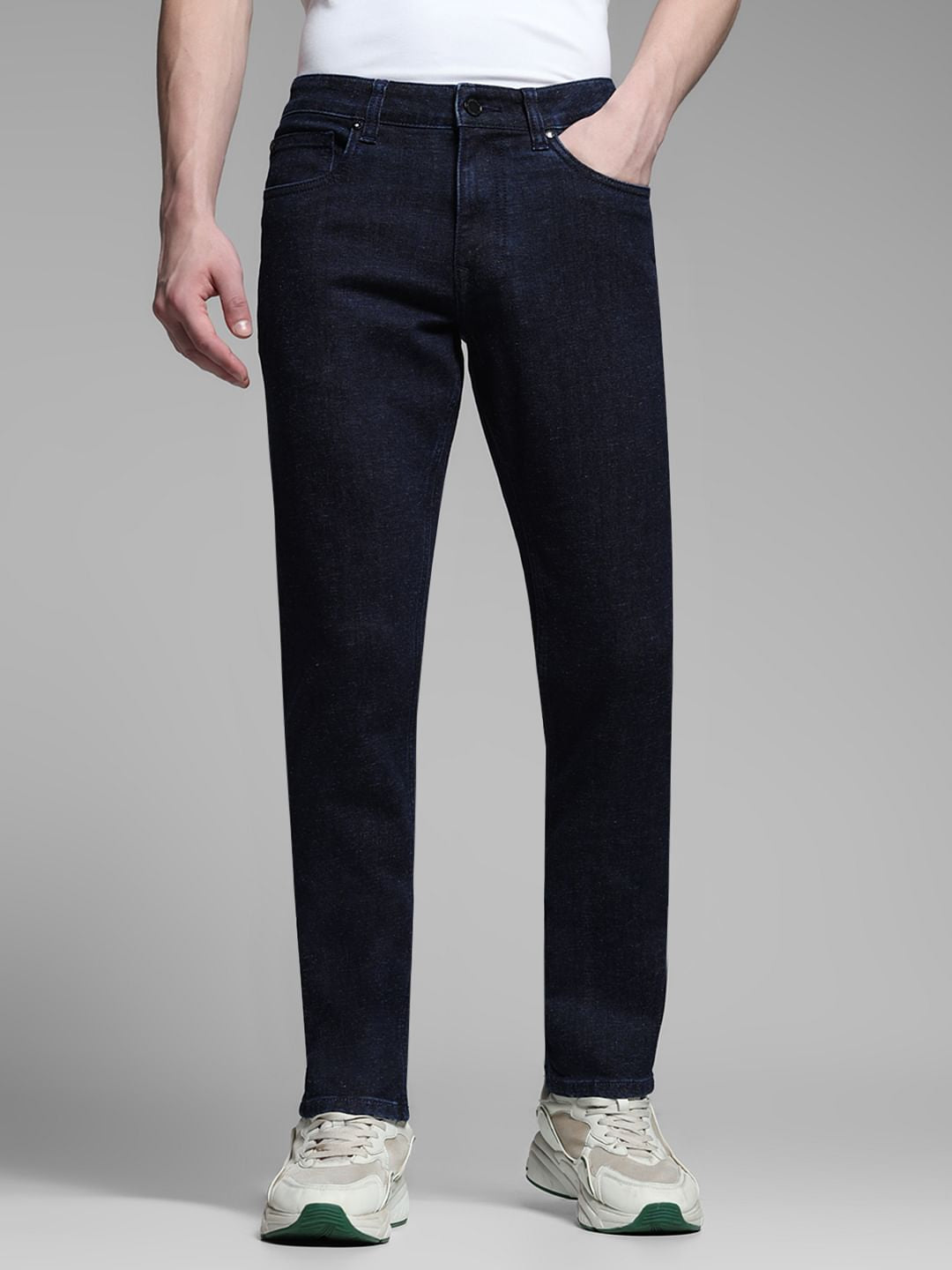 Dark Blue Low Rise Glenn Slim Fit Jeans