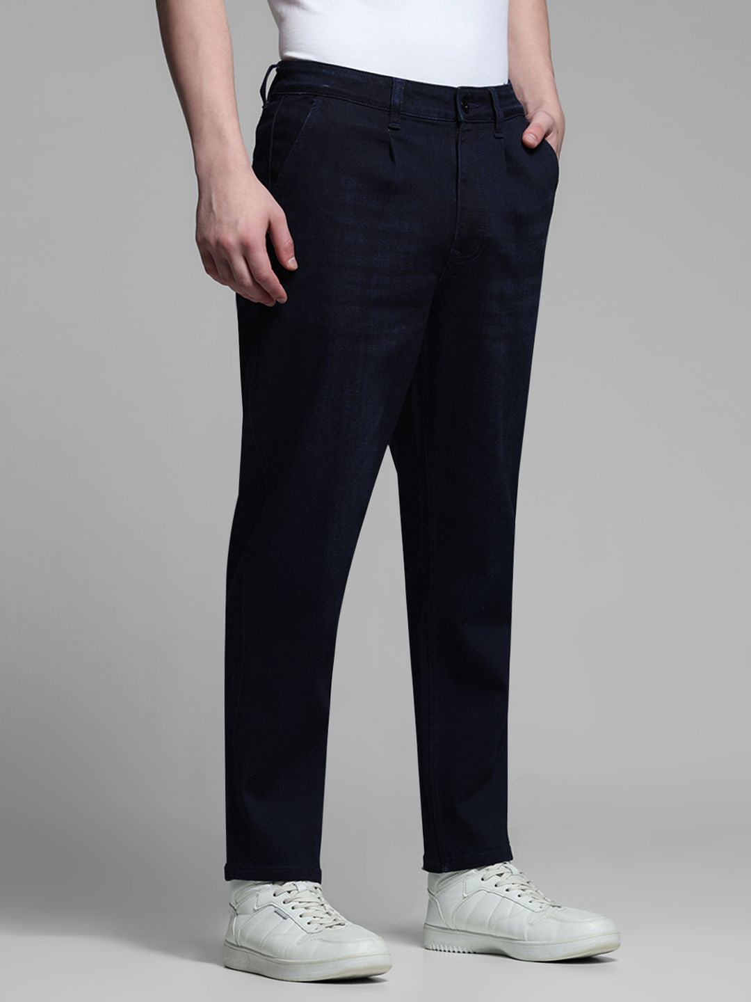 Dark Blue Low Rise Regular Fit Jeans