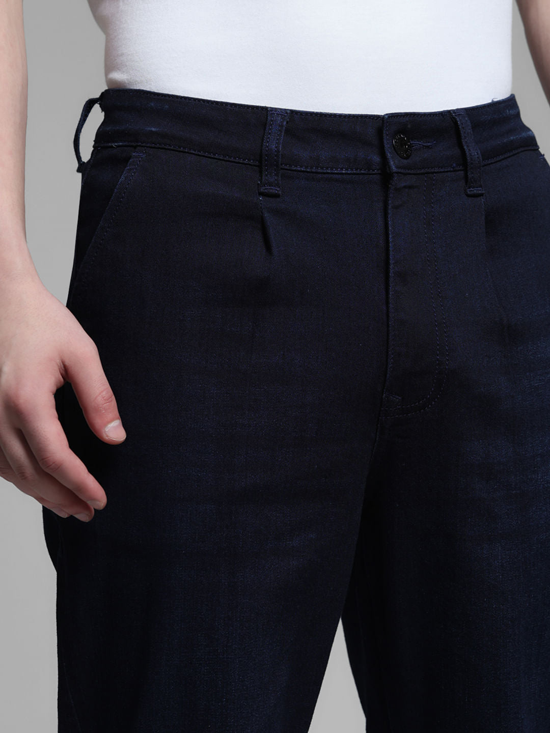 Dark Blue Low Rise Regular Fit Jeans